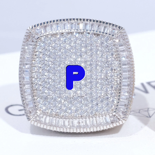 CUSTOM LETTER 3D ICED RING