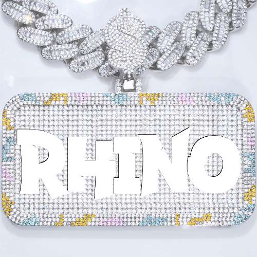 CUSTOM LETTER NECKLACE 3D COLORFUL SQUARE