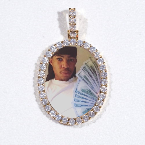 3D Oval Custom Picture Pendant