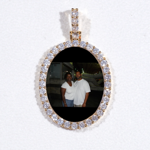 3D Oval Custom Picture Pendant