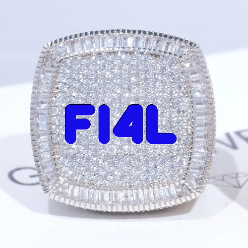 CUSTOM LETTER 3D ICED RING