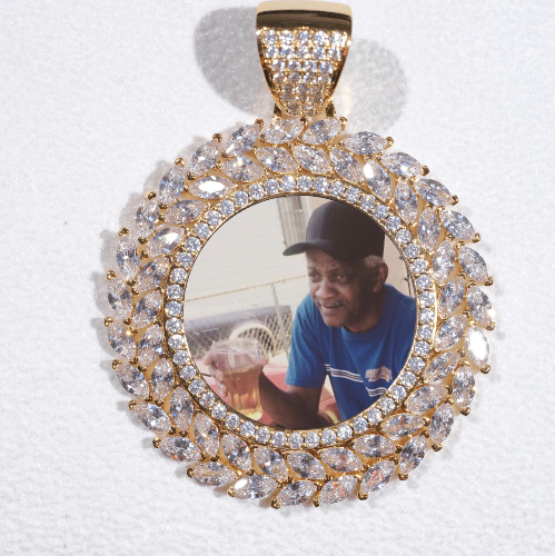 Large 3D Wheat Ear Custom Picture Pendant