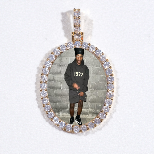 3D Oval Custom Picture Pendant