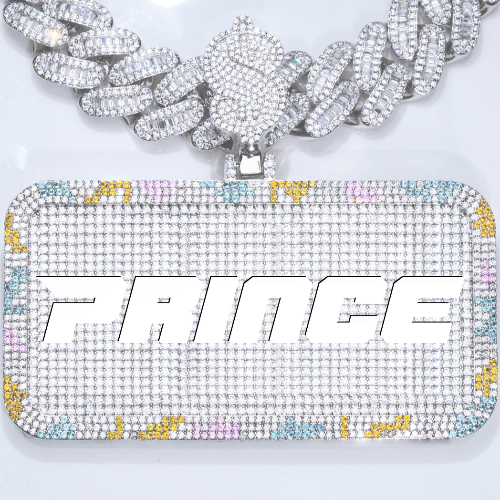 CUSTOM LETTER NECKLACE 3D COLORFUL SQUARE