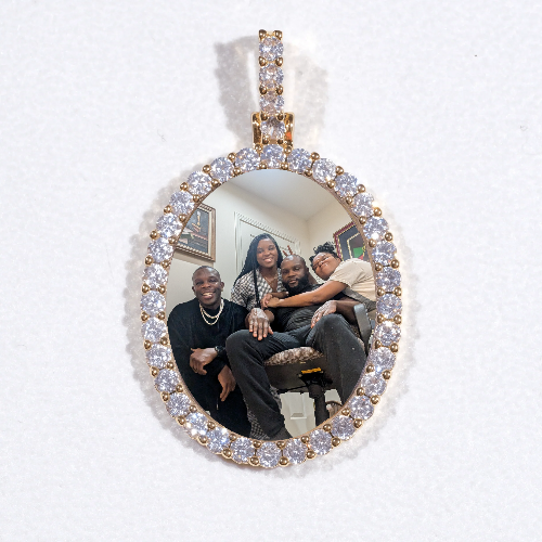 3D Oval Custom Picture Pendant