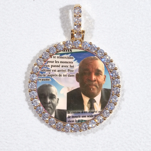 3D CIRCLE CUSTOM PICTURE PENDANT SMALL SIZE