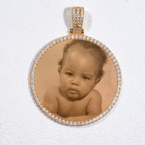 MEDIUM 3D CIRCLE CUSTOM PICTURE PENDANT