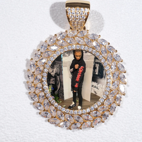 Large 3D Wheat Ear Custom Picture Pendant