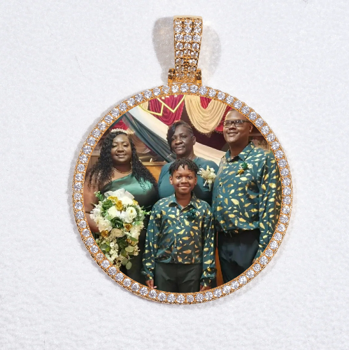 MEDIUM 3D CIRCLE CUSTOM PICTURE PENDANT