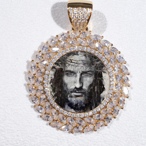 Large 3D Wheat Ear Custom Picture Pendant