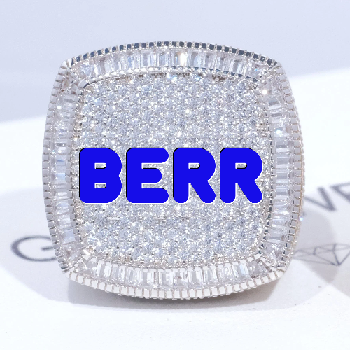 CUSTOM LETTER 3D ICED RING