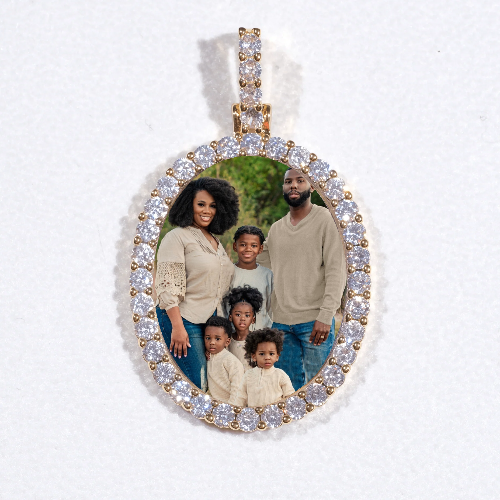 3D Oval Custom Picture Pendant