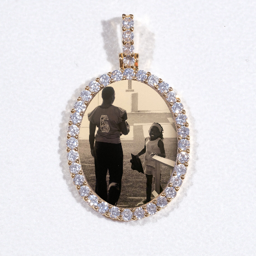 3D Oval Custom Picture Pendant