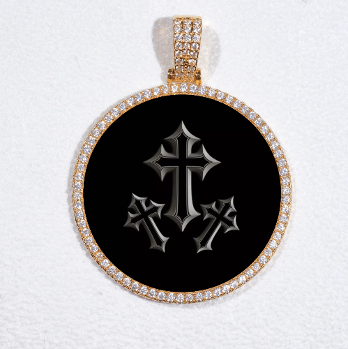 MEDIUM 3D CIRCLE CUSTOM PICTURE PENDANT
