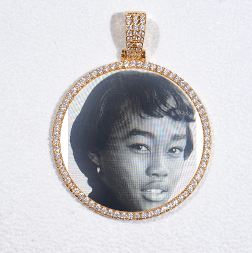 MEDIUM 3D CIRCLE CUSTOM PICTURE PENDANT