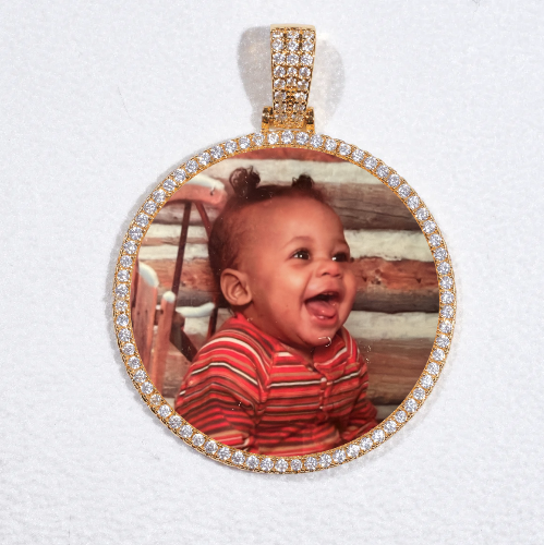 MEDIUM 3D CIRCLE CUSTOM PICTURE PENDANT