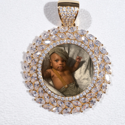 Large 3D Wheat Ear Custom Picture Pendant