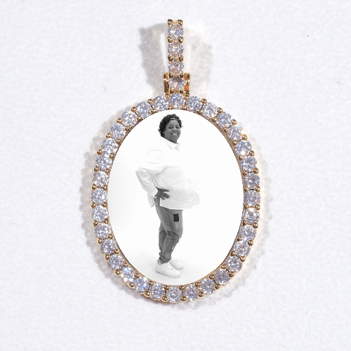 3D Oval Custom Picture Pendant
