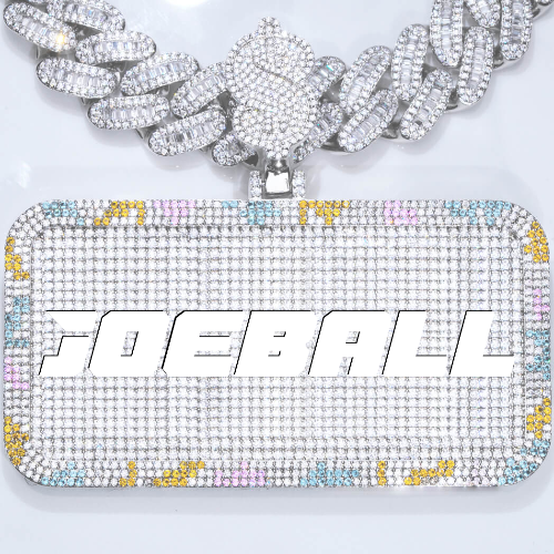 CUSTOM LETTER NECKLACE 3D COLORFUL SQUARE