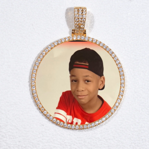 MEDIUM 3D CIRCLE CUSTOM PICTURE PENDANT