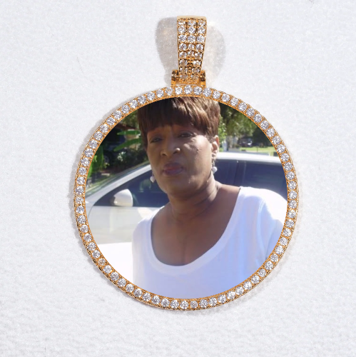 MEDIUM 3D CIRCLE CUSTOM PICTURE PENDANT