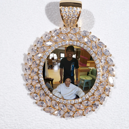 Large 3D Wheat Ear Custom Picture Pendant