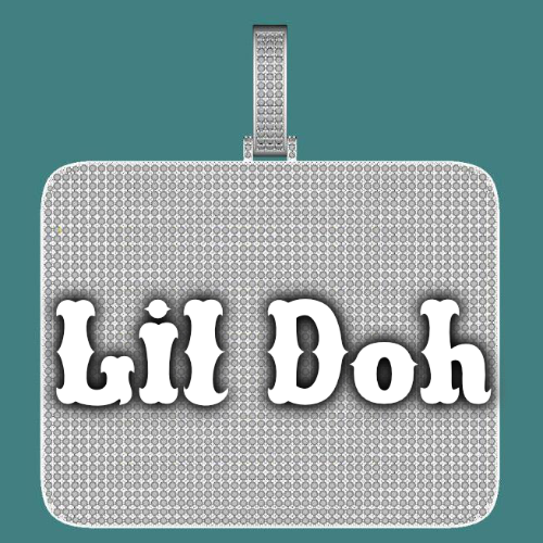 CUSTOM LETTER NECKLACE 3D BIG SQUARE