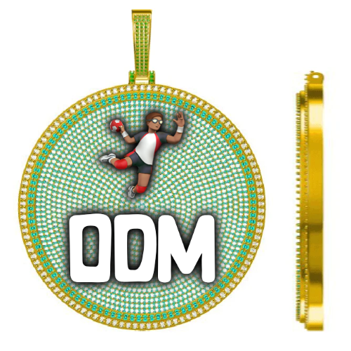CUSTOM LETTER NECKLACE 3D BIG DISC