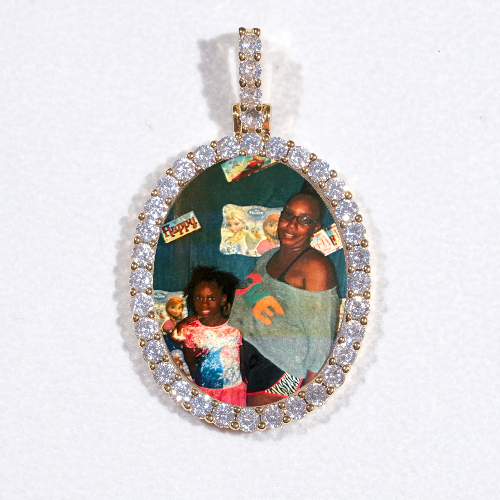 3D Oval Custom Picture Pendant