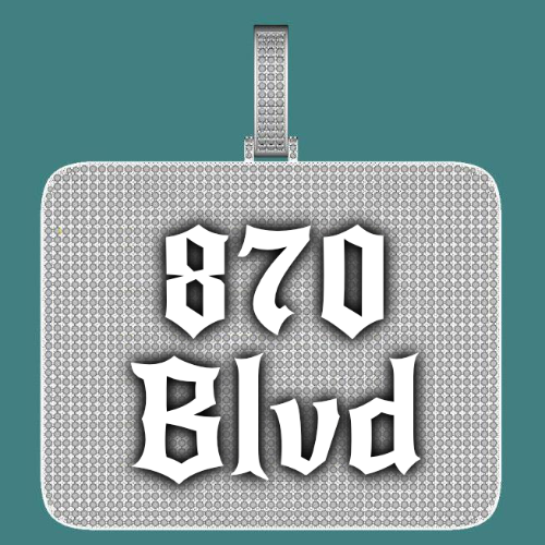 CUSTOM LETTER NECKLACE 3D BIG SQUARE