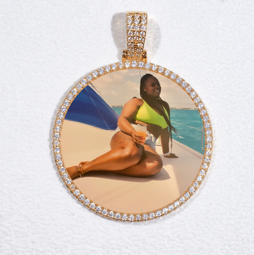 MEDIUM 3D CIRCLE CUSTOM PICTURE PENDANT