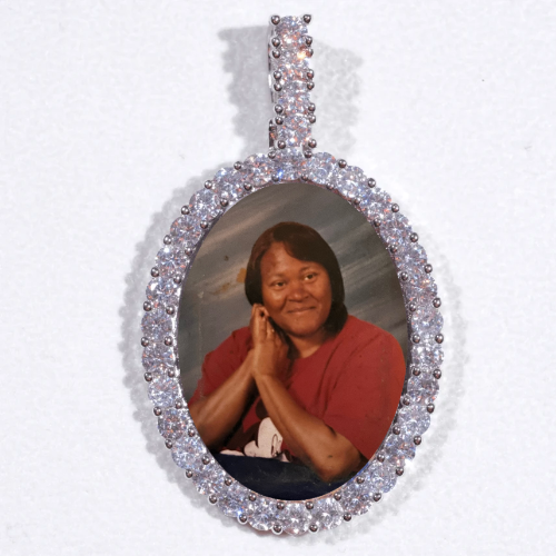 Large 3D Oval Custom Picture Pendant