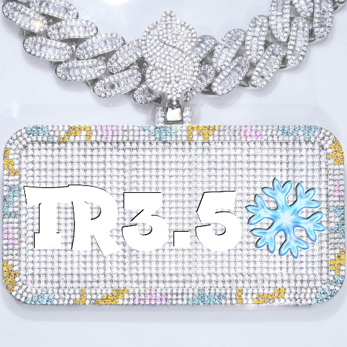CUSTOM LETTER NECKLACE 3D COLORFUL SQUARE
