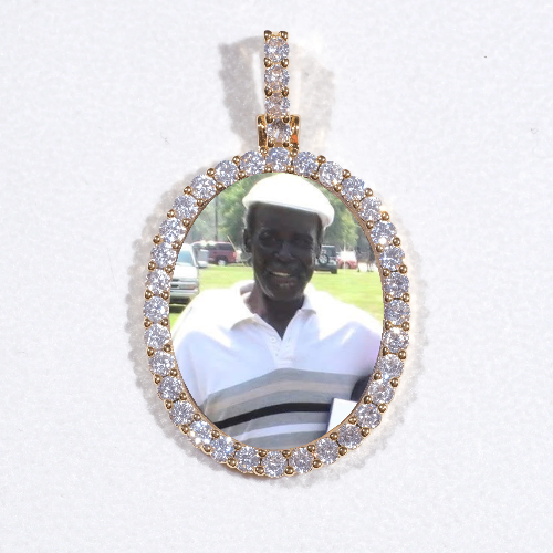 3D Oval Custom Picture Pendant