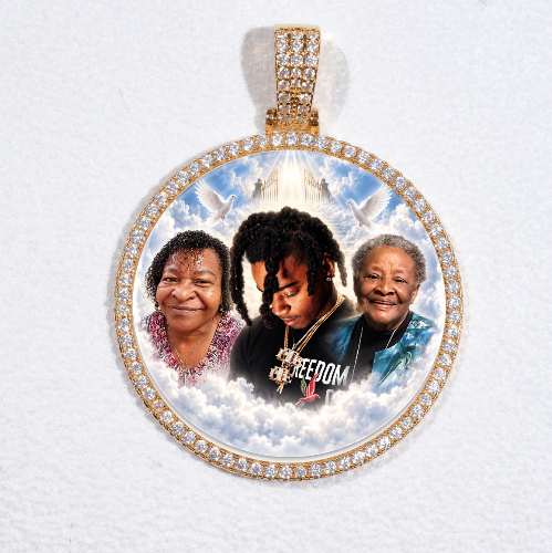 MEDIUM 3D CIRCLE CUSTOM PICTURE PENDANT