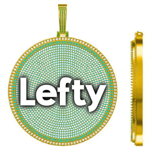 CUSTOM LETTER NECKLACE 3D BIG DISC