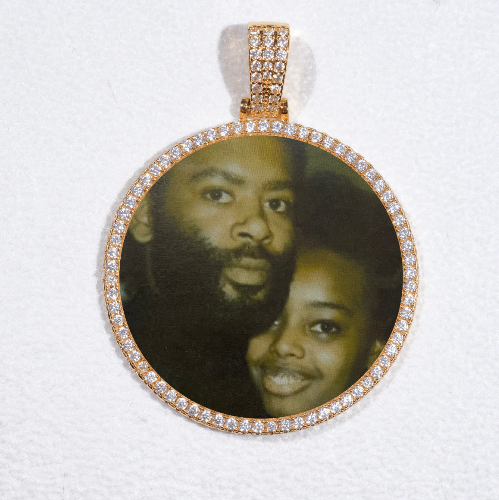 MEDIUM 3D CIRCLE CUSTOM PICTURE PENDANT