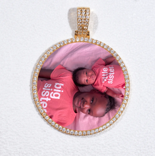 MEDIUM 3D CIRCLE CUSTOM PICTURE PENDANT