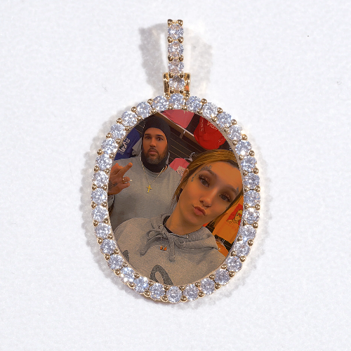 3D Oval Custom Picture Pendant