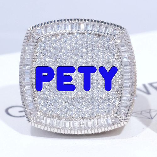 CUSTOM LETTER 3D ICED RING
