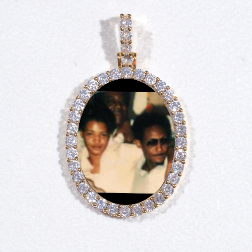 3D Oval Custom Picture Pendant