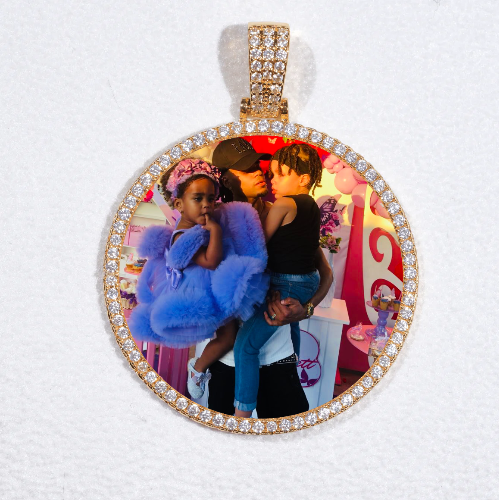 MEDIUM 3D CIRCLE CUSTOM PICTURE PENDANT