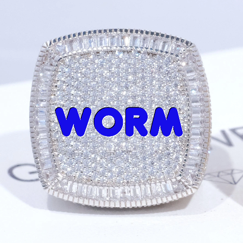 CUSTOM LETTER 3D ICED RING