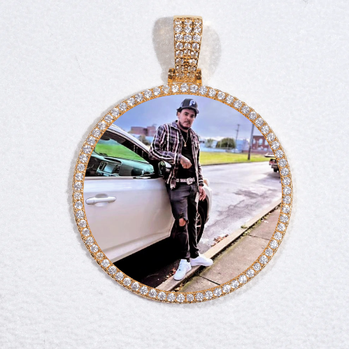 MEDIUM 3D CIRCLE CUSTOM PICTURE PENDANT