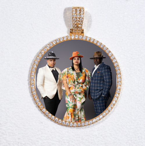 MEDIUM 3D CIRCLE CUSTOM PICTURE PENDANT
