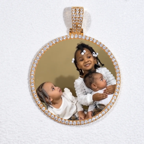 MEDIUM 3D CIRCLE CUSTOM PICTURE PENDANT