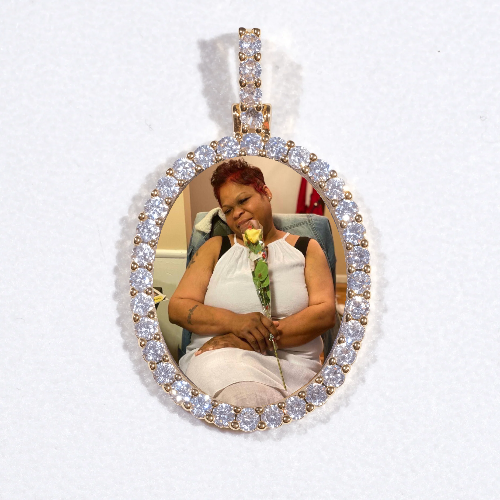 3D Oval Custom Picture Pendant