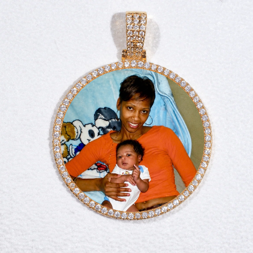 MEDIUM 3D CIRCLE CUSTOM PICTURE PENDANT