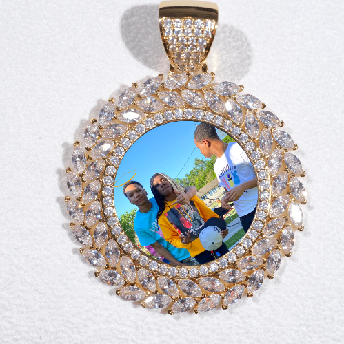 Large 3D Wheat Ear Custom Picture Pendant