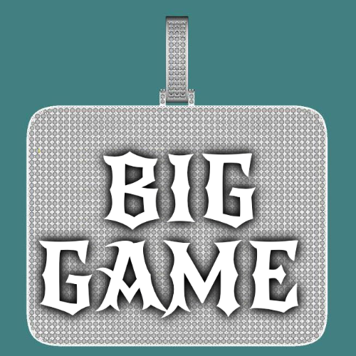 CUSTOM LETTER NECKLACE 3D BIG SQUARE